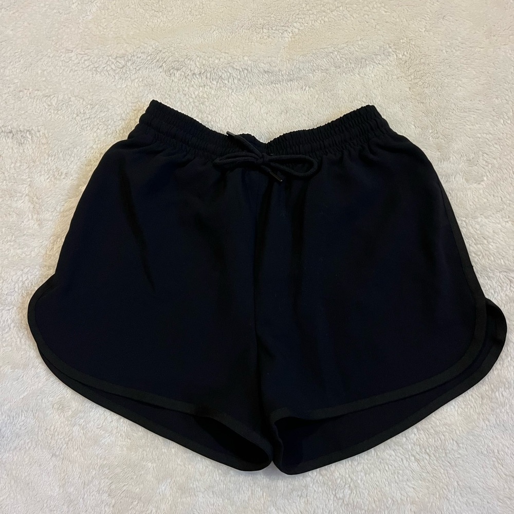 Wilfred Black Athletic Shorts with Elastic Waistband